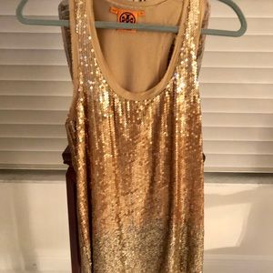 Tory Burch gold sequin